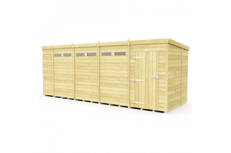 19ft x 6ft Pent Security Shed
