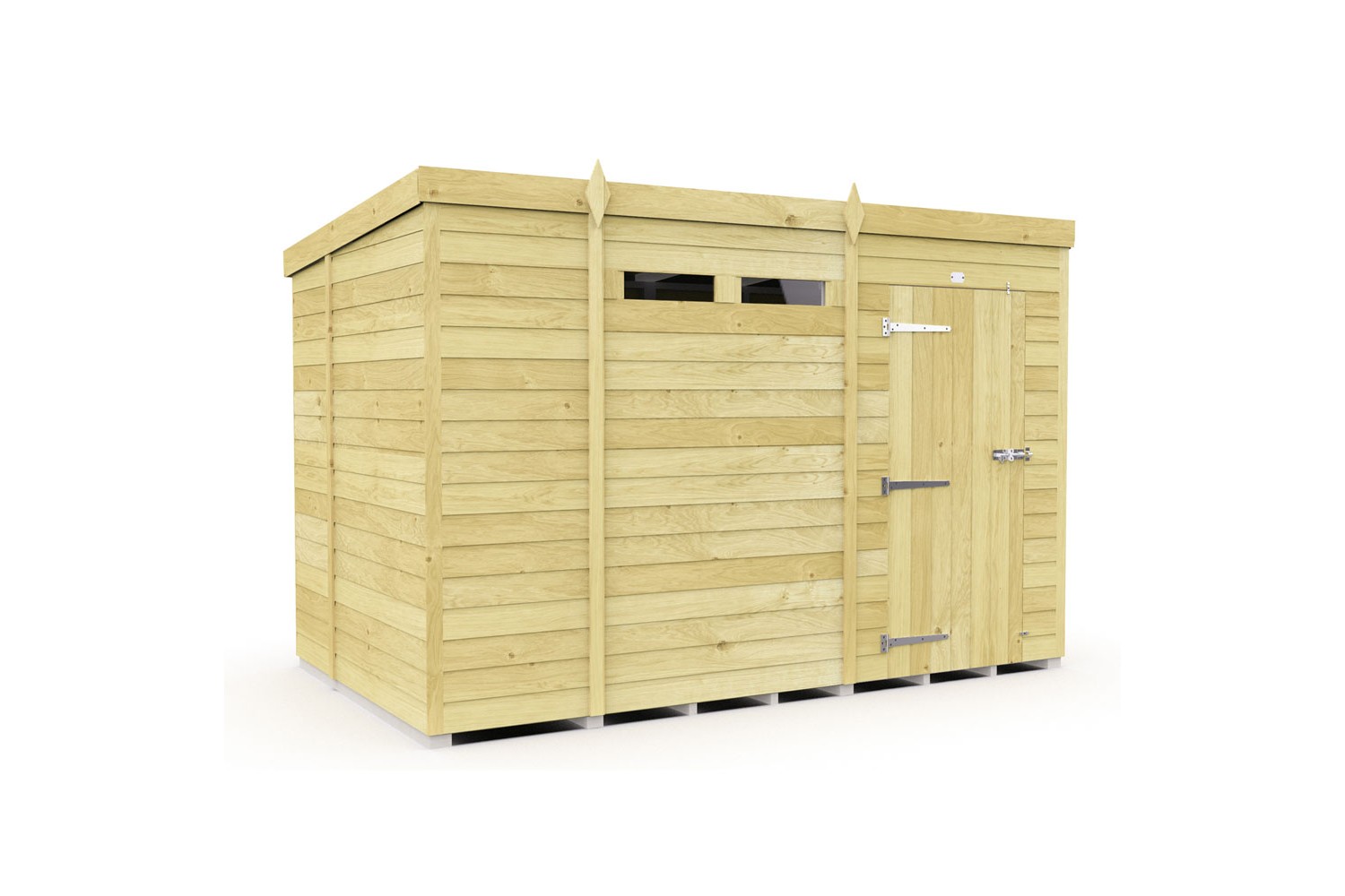 10ft x 7ft Pent Security Shed