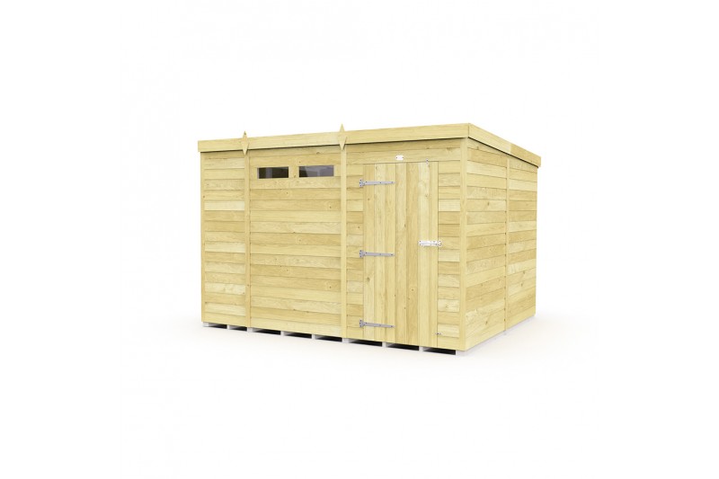 11ft x 8ft Pent Security Shed