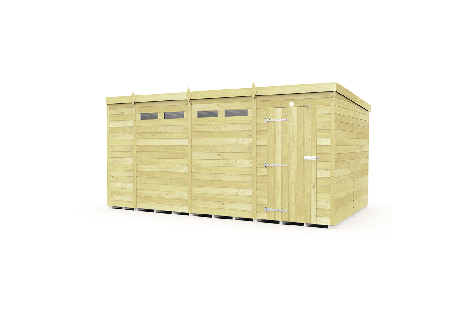 14ft x 8ft Pent Security Shed