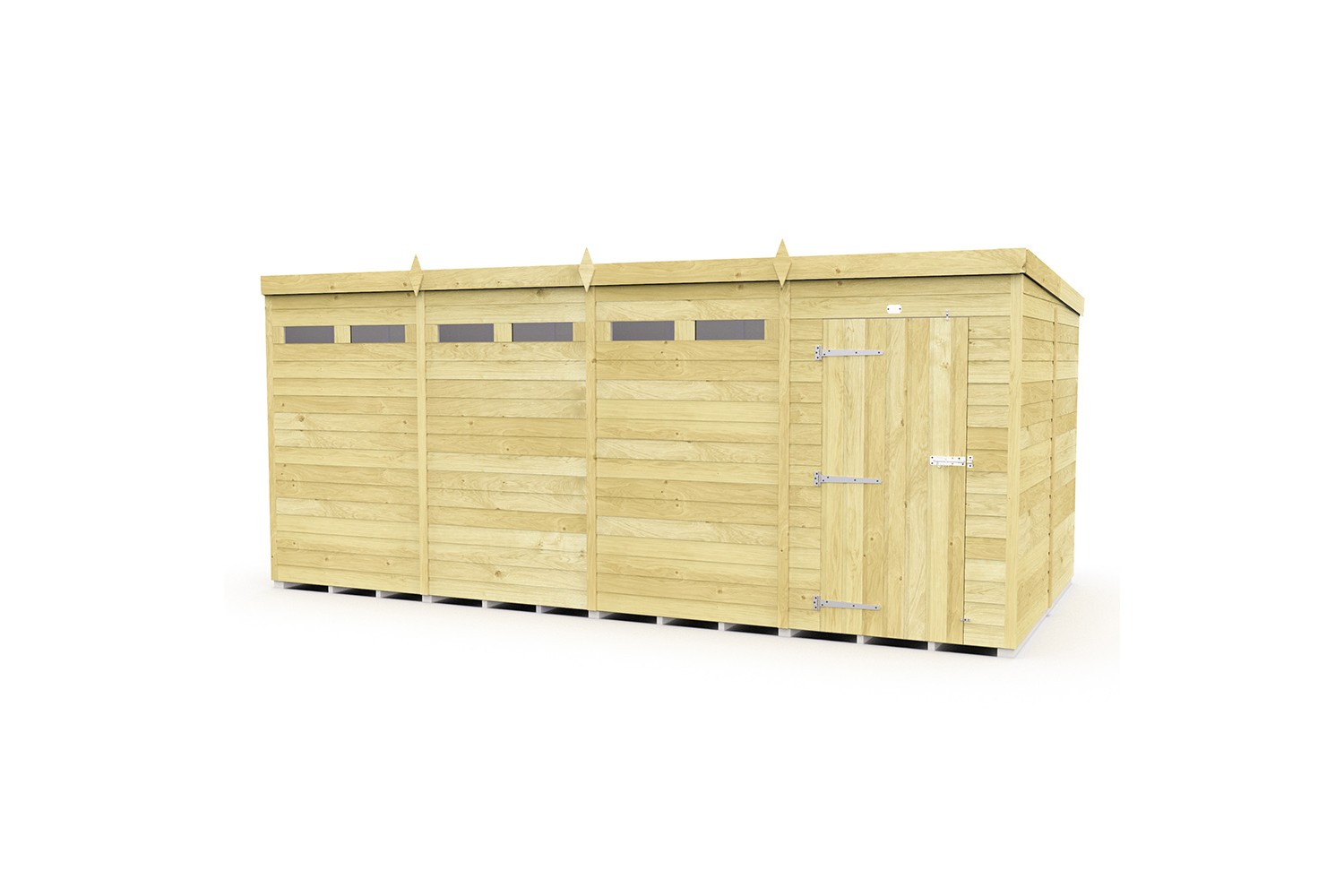 16ft x 8ft Pent Security Shed