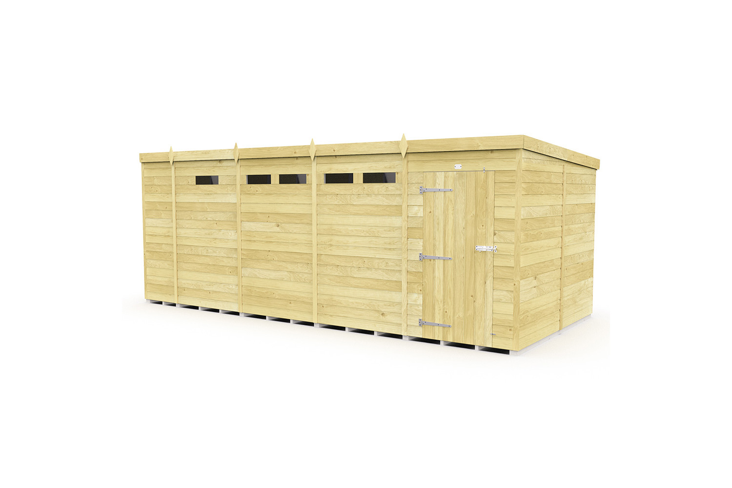 17ft x 8ft Pent Security Shed
