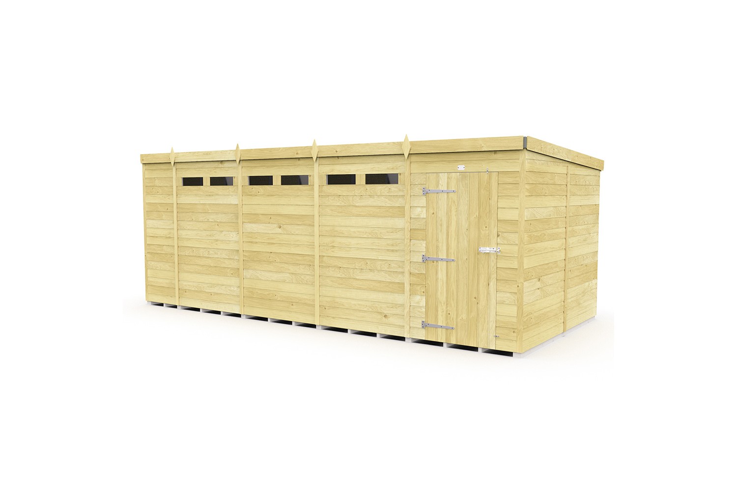 18ft x 8ft Pent Security Shed