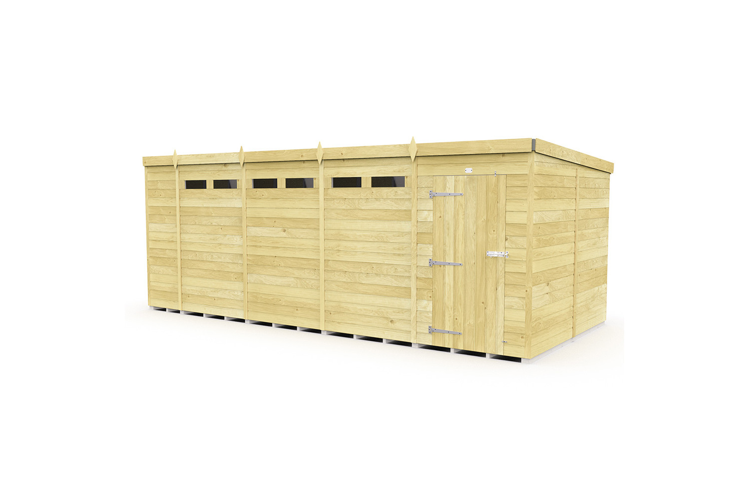 18ft x 8ft Pent Security Shed