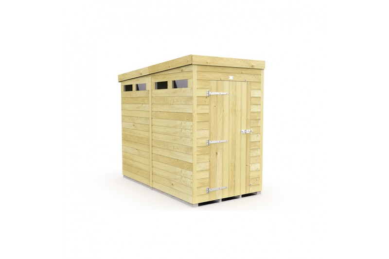 4ft x 8ft Pent Security Shed
