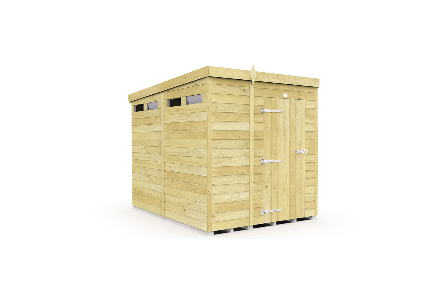 6ft x 8ft Pent Security Shed