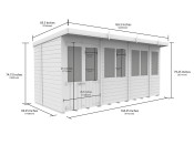 14ft x 6ft Pent Summer House