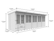 20ft x 6ft Pent Summer House