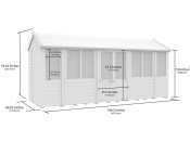 6ft x 16ft Apex Summer House