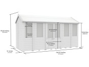 8ft x 14ft Apex Summer House