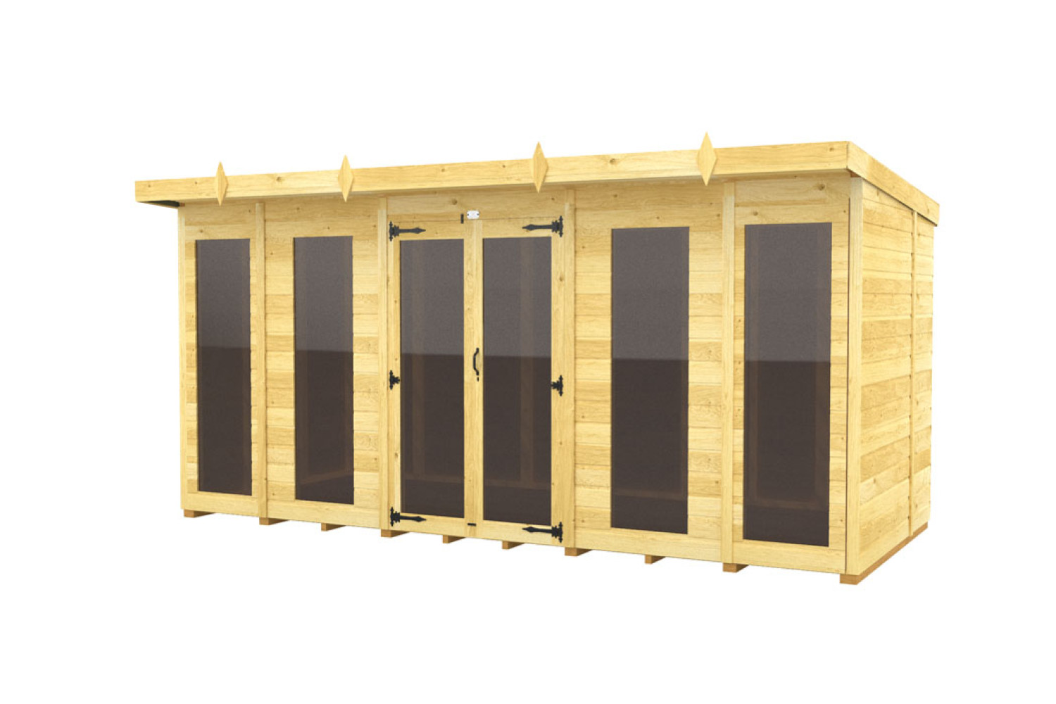 14ft x 7ft Pent Summer House (Full Height Window)