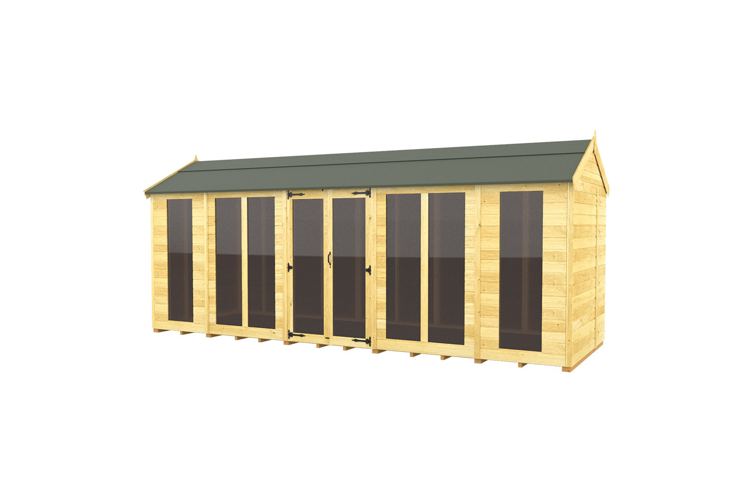 5ft x 18ft Apex Summer House (Full Height Window)