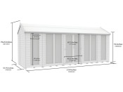 5ft x 18ft Apex Summer House (Full Height Window)