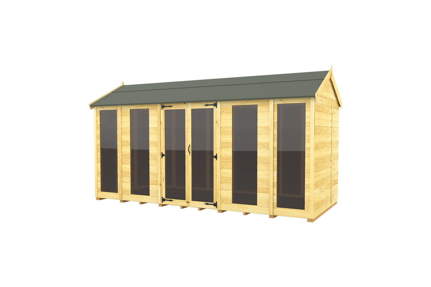 7ft x 14ft Apex Summer House (Full Height Window)