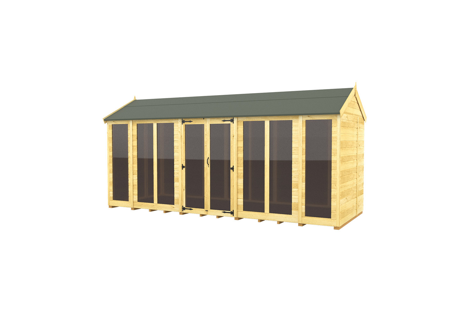 7ft x 16ft Apex Summer House (Full Height Window)