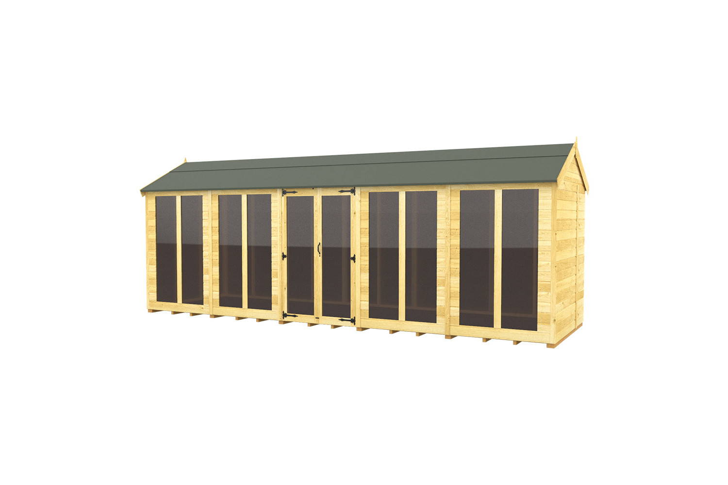 7ft x 20ft Apex Summer House (Full Height Window)