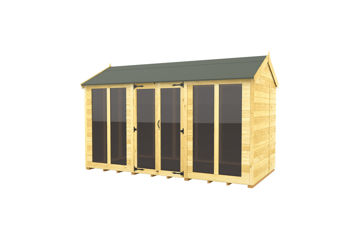 8ft x 12ft Apex Summer House (Full Height Window)
