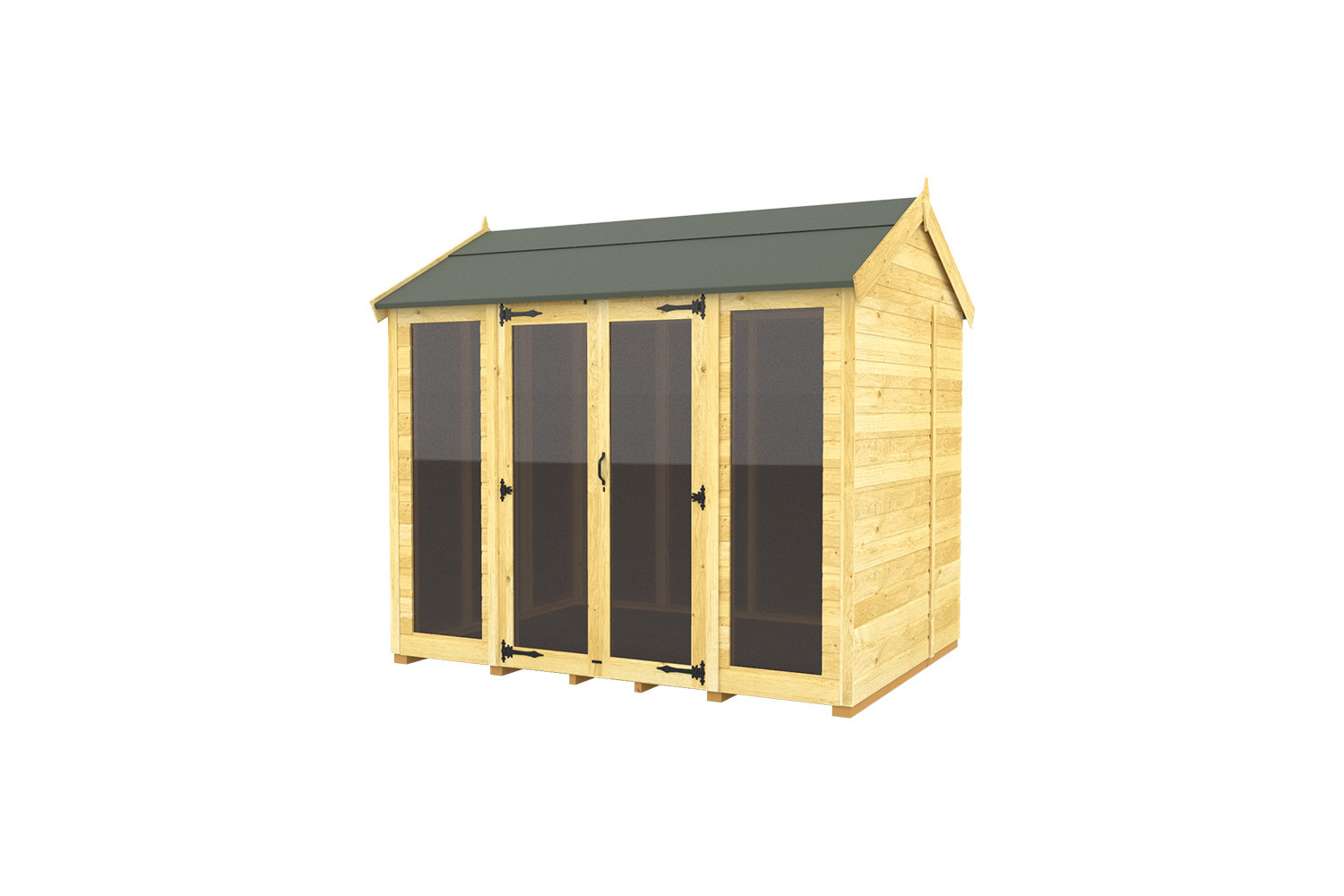 8ft x 8ft Apex Summer House (Full Height Window)