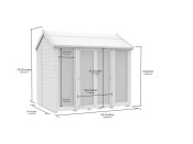 8ft x 8ft Apex Summer House (Full Height Window)
