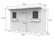 10ft x 4ft Pent Summer Shed