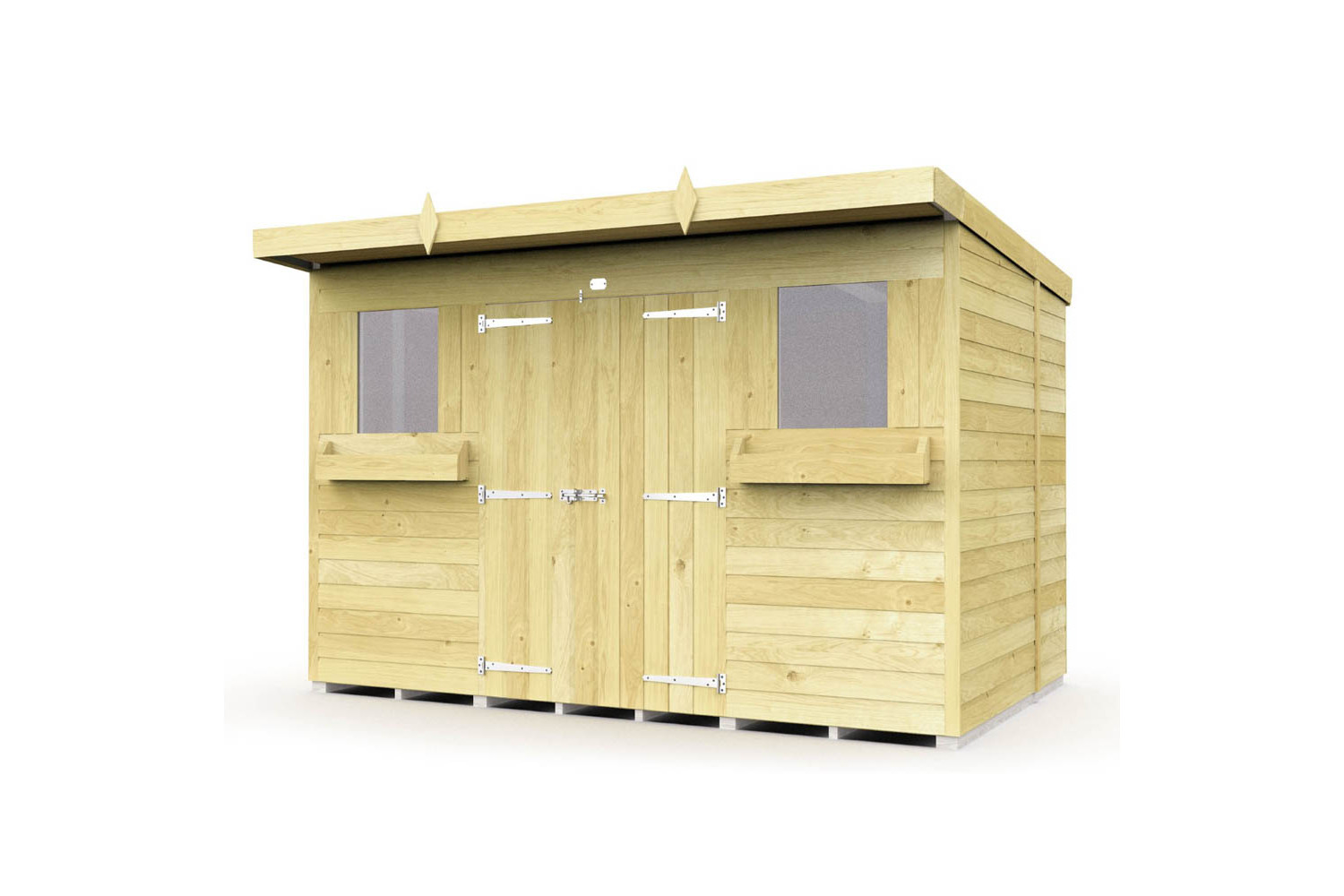 10ft x 7ft Pent Summer Shed