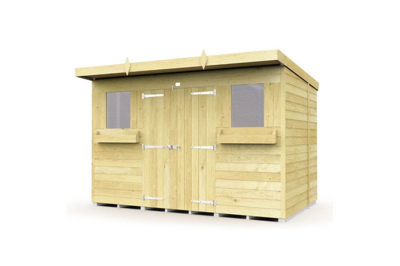 10ft x 8ft Pent Summer Shed