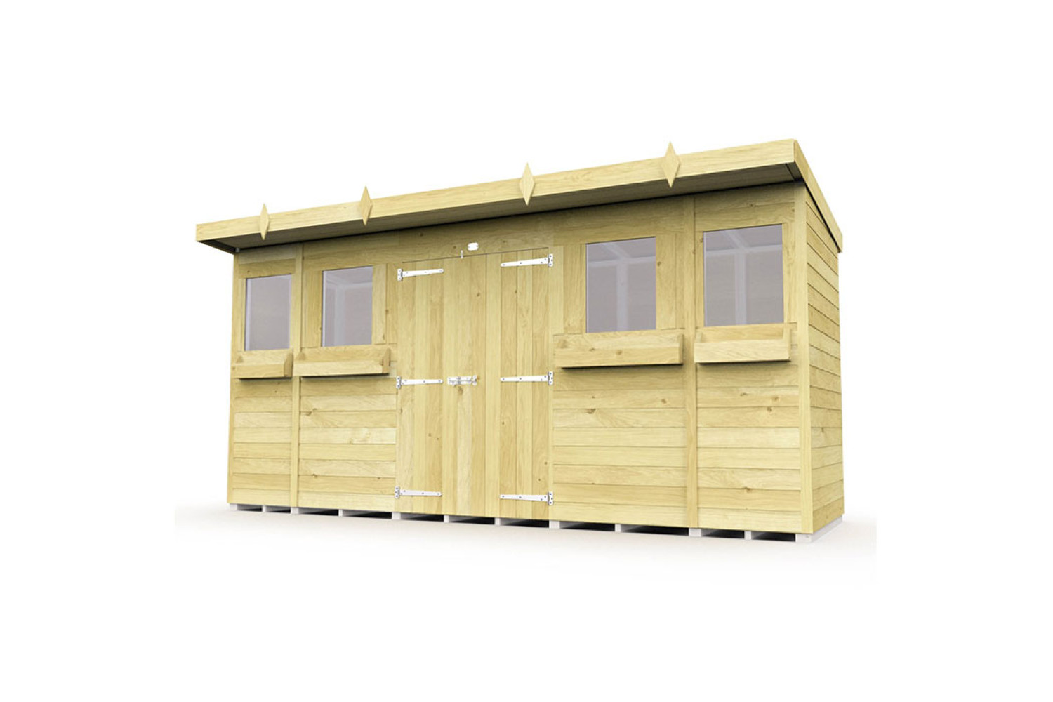 14ft x 4ft Pent Summer Shed