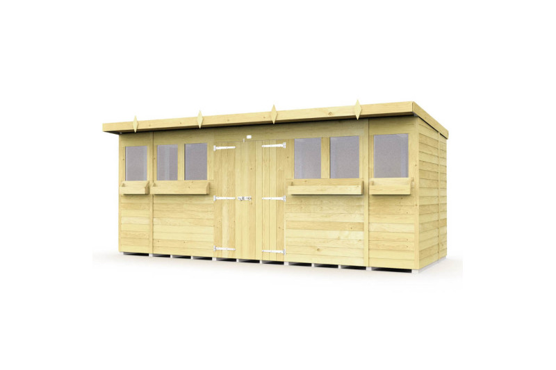 16ft x 7ft Pent Summer Shed