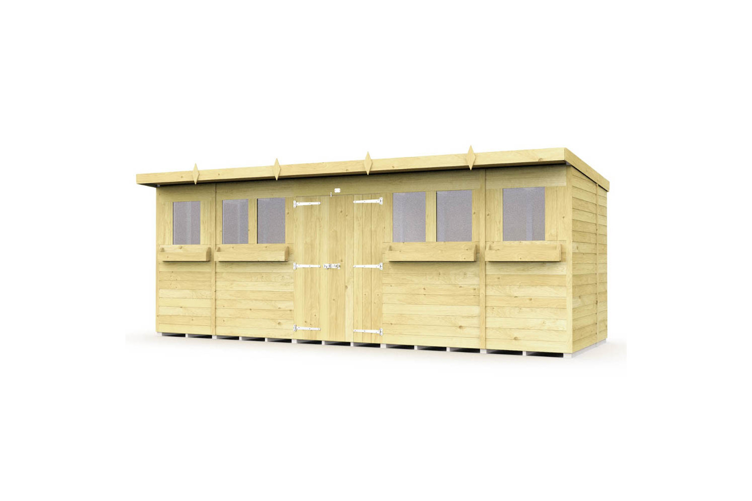 18ft x 7ft Pent Summer Shed