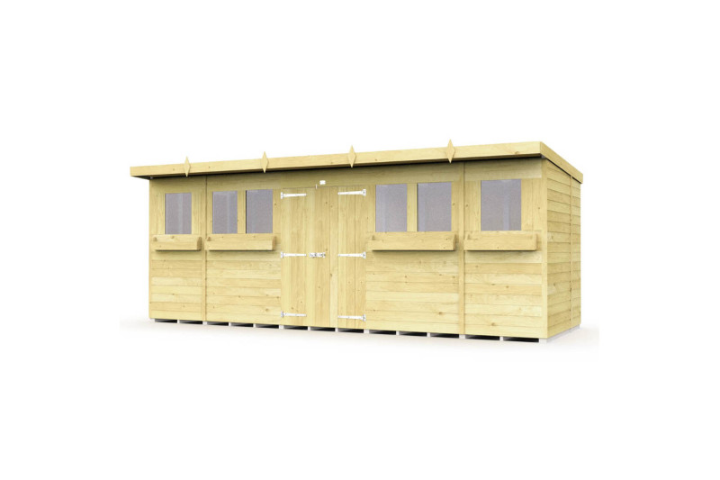 18ft x 8ft Pent Summer Shed