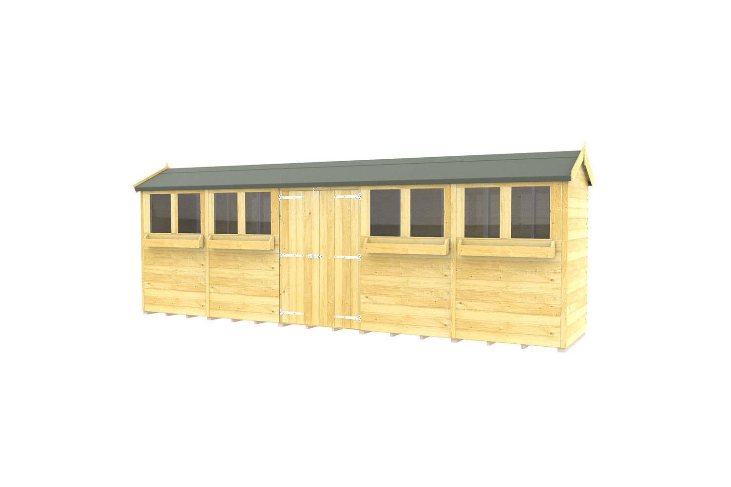 4ft x 20ft Apex Summer Shed