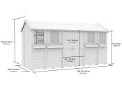 6ft x 14ft Apex Summer Shed