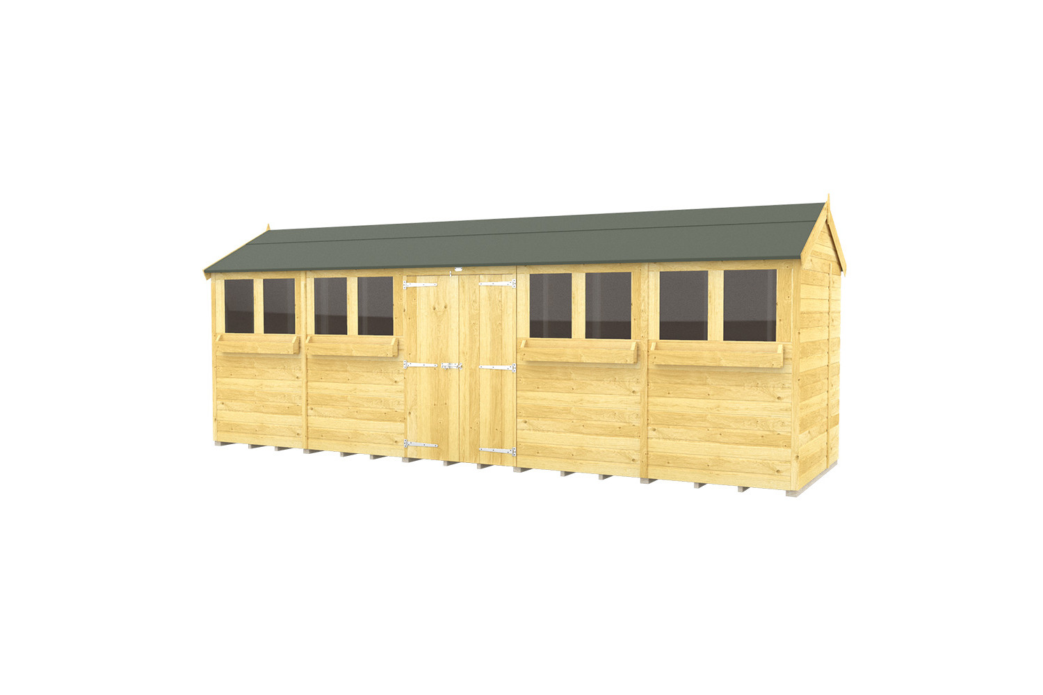 6ft x 20ft Apex Summer Shed