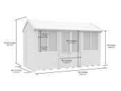 7ft x 12ft Apex Summer Shed
