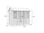 8ft x 8ft Apex Summer Shed