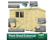 16ft x 5ft Pent Summer Shed