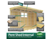 16ft x 5ft Pent Summer Shed
