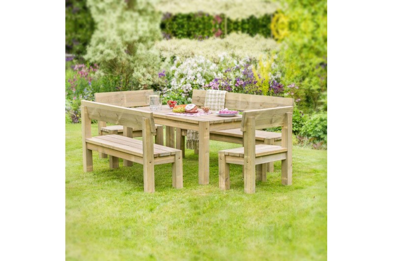 Philippa Table, 2 Bench and 2 Chair Set